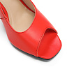 Красные открытые туфли из гладкой кожи