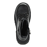 Черные ботинки из кожи на подкладке из натуральной шерсти на утолщенной тракторной подошве