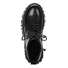 Черные ботинки на шнуровке из кожи на подкладке из текстиля на тракторной подошве