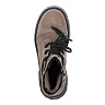 Коричневые ботинки из велюра на подкладке из натуральной шерсти