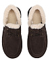 Коричневые зимние мокасины из велюра Respect