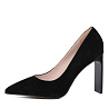 Черные туфли лодочка из велюра CorsoComo