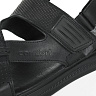 Черные сандалии из кожи на подкладке из натуральной кожи на спортивной подошве