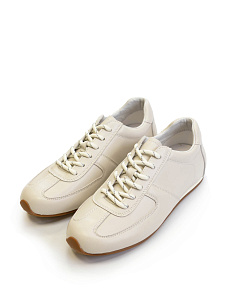 Кеды из кожи рисового цвета