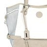 Белая сумка шоппер из экокожи с вставками