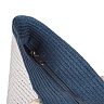 Бежево-голубая пляжная сумка из комбинированных материалов