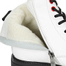 Белые ботинки из кожи на подкладке из экошерсти
