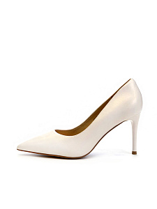 Белые туфли лодочки из кожи