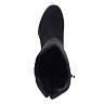 Черные ботфорты из велюра на каблуке