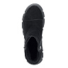 Черные ботинки из велюра на утолщенной подошве