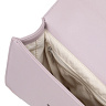 Розовая сумка сэтчел с ассиметричным клапаном из экокожи с дополнительным ремнем