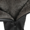 Черные ботфорты из кожи  на подкладке из натуральной шерсти на утолщеной подошве