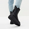 Черные спортивные ботинки на шнуровке из кожи на подкладке из натуральной шерсти