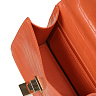 Оранжевая сумка из экокожи на цепочке