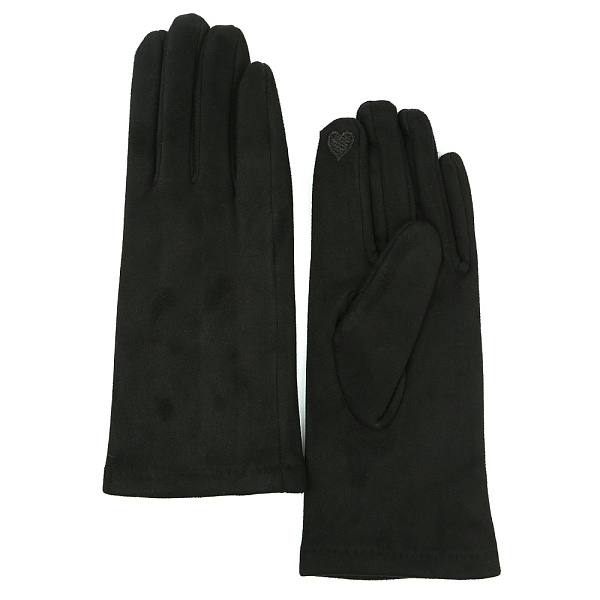 Перчатки женские из замши чёрные
