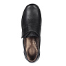Черные закрытые туфли из кожи на застежке вилкро