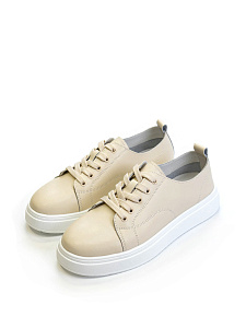 Бежевые кеды из композиционной кожи