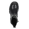 Черные утепленные ботинки из натуральной кожи без шнурков