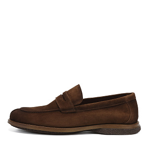 Коричневые лоферы из велюра