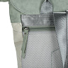 Серый рюкзак с контрастным клапаном из экокожи