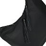 Черная сумка хобо из гладкой кожи