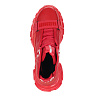 Красные кроссовки из кожи на подкладке из текстиля