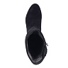 Черные сапоги на среднем декорированном каблуке