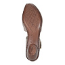 Серые открытые туфли из экокожи на устойчивом каблуке