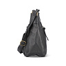 Черная сумка мешок из экокожи с пепердним карманом