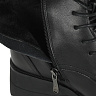 Черные ботинки из кожи на подкладке из текстиля на утолщенной рифленой подошве