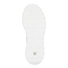 Белые кроссовки из кожи без подкладки на утолщенной рифленой подошве