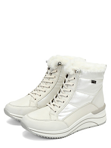 Белые зимние ботинки из экокожи