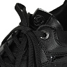 Черные кроссовки из кожи на подкладке из текстиля на утолщенной подошве