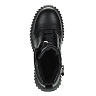 Черные ботинки из кожи на подкладке из натуральной шерсти на платформе