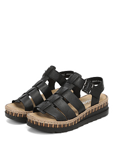 Черные босоножки из кожи