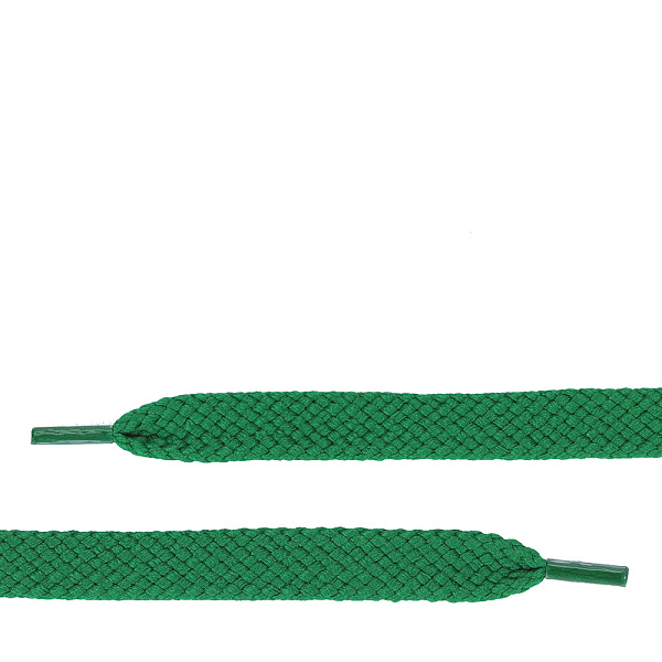 Шнурки плоские, зелёные, 100 см