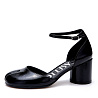Черные открытые туфли таби из лаковой кожи CorsoComo