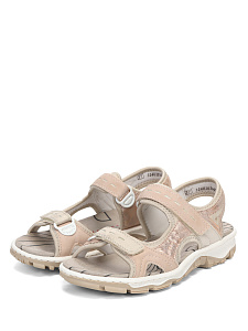 Розовые сандалии из экокожи