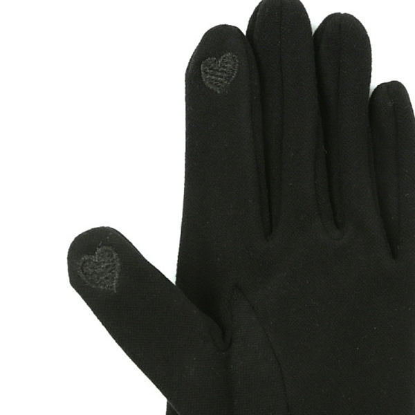 Перчатки женские текстильные чёрные
