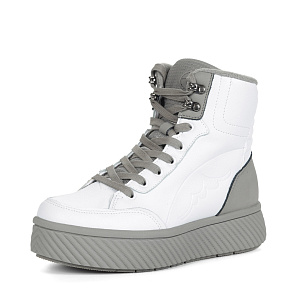 Белые кеды из кожи на подкладке из натуральной шерсти