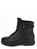 Черные зимние ботинки из кожи Remonte