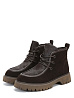 Коричневые зимние ботинки из велюра Respect