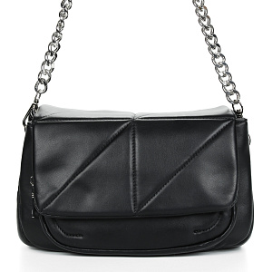 Черная сумка мессенджер из экокожи