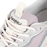 Розово-серые кроссовки из комбинированных материалов без подкладки