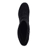 Черные велюровые сапоги с декоративным каблуком