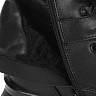 Черные спортивные ботинки на шнуровке с ремнем из комбинированных материалов на подкладке из натуральной шерсти