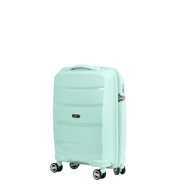 Компактный чемодан из полипропилена мятного цвета