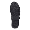 Черные высокие ботинки из кожи на подкладке из натуральной шерсти на рифленой подошве