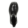 Черные высокие ботинки челси из кожи на подкладке из текстиля на тракторной подошве