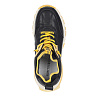 Черные кроссовки с желтым рантом